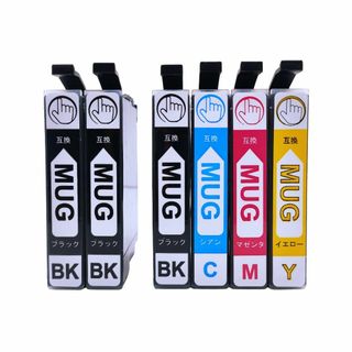 【数量限定】MUG-4CL ＋ MUG-BK 4色6本セット 黒3本 EPSON