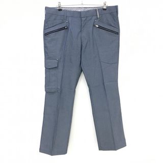 【美品】カッターアンドバック パンツ ネイビー×白 ストライプ 複数ポケット メンズ 96 ゴルフウェア CUTTER＆BUCK