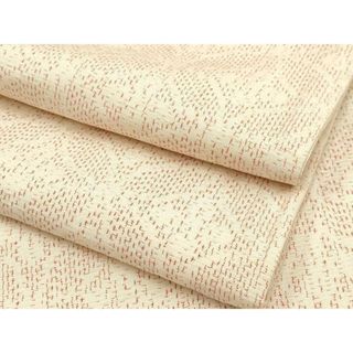 平和屋着物▽上質な紬　単衣　七宝花文　正絹　逸品　CAAV3880dy