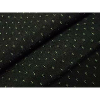 平和屋着物▽本塩沢　単衣　十字絣　黒地　正絹　逸品　CAAV3885dy