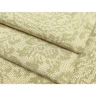 平和屋着物▽上質な紬　単衣　更紗花文　正絹　逸品　CAAV3891dy