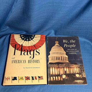 【洋書】アメリカの歴史、アメリカの歴史と旗　セット　ビンテージ本　FLAGS