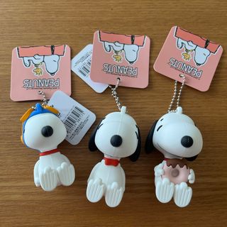 スヌーピー　シリコンマスコット　３点