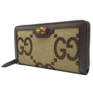 グッチ(GUCCI)の【新品】グッチ 財布 長財布 GUCCI ジャンボ GG キャンバス バンブー ダイアナ ジップ アラウンド ウォレット 658634 UKMBT 2572 (ベージュ系×ブラウン系) ブティックライン レディース 送料無料(財布)