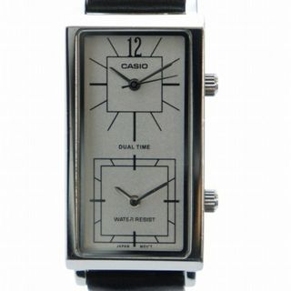 カシオ(CASIO)のカシオ 腕時計 ウォッチ デュアルタイム クォーツ スクエア 白文字盤(腕時計)