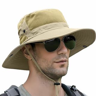 【数量限定】[Ycytlying] サファリハット メンズ 日焼け防止 帽子 U(その他)