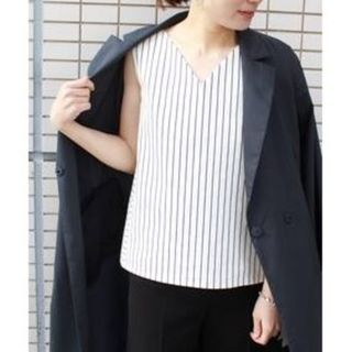 Li/C ストライプブラウス◆