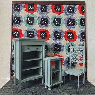Reversible Board ドールハウス 北欧フラワー ミニチュア