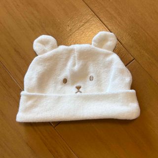 【新生児用クマ耳ベビー帽子】 赤ちゃん本舗 オフホワイト 日本製