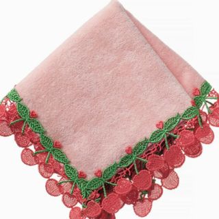 イマバリタオル(今治タオル)の近沢レース 新品 ハンカチ さくらんぼ ピンク(ハンカチ)