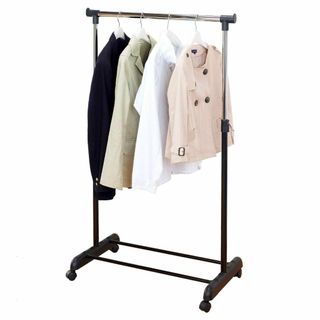 【新着商品】[ドウシシャ] ハンガーラック シングル ブラック 幅80cm 耐荷