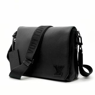 ルイヴィトン(LOUIS VUITTON)の極美品 現行品✨ルイヴィトン アエログラム テイクオフ メッセンジャーバッグ 黒(メッセンジャーバッグ)