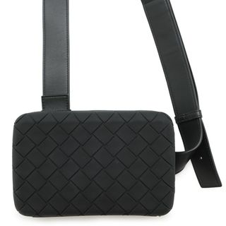 ボッテガヴェネタ(BOTTEGA VENETA)のボッテガヴェネタ ショルダーバッグ イントレチャート クラッチバッグ ラバー レザー 778706 BOTTEGA VENETA 黒(ショルダーバッグ)