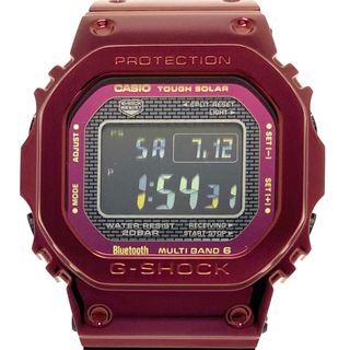 ジーショック(G-SHOCK)の【美品・希少】カシオ CASIO G-SHOCK ジーショック GMW-B5000RD-4JF 5000シリーズ フルメタル スクエア デジタル 電波ソーラー ワインレッド 20気圧防水(腕時計(デジタル))
