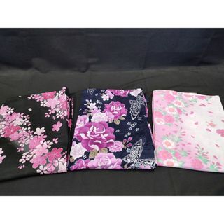 平和屋本店■浴衣 まとめて 3点 蝶 薔薇 花柄 ラメ しじら織 など 着用可能多数 ppp2383 km(浴衣)