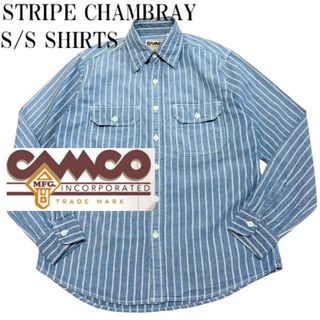 camco - CAMCO カムコ■2 レイルロードストライプ シャンブレー ワーク シャツ S