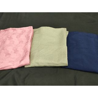 平和屋本店■色無地 まとめて 3点 花柄 立波 アンティーク 地紋 など 着用可能多数 全て正絹 se3507(着物)