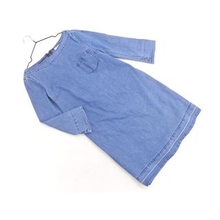アダムエロぺ(Adam et Rope')のADAM ET ROPE' アダムエロペ デニム Iライン ワンピース size38/青 ■◇ レディース(ミニワンピース)