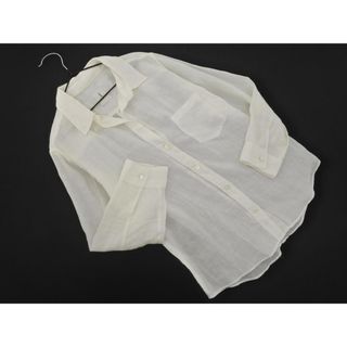 アダムエロぺ(Adam et Rope')のADAM ET ROPE' アダムエロペ リネン100% ブラウス シャツ size38/オフホワイト ■◆ レディース(シャツ/ブラウス(長袖/七分))