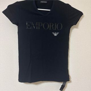 エンポリオアルマーニ(EMPORIO ARMANI)のEMPORIO ARMANI ブラック Tシャツ(Tシャツ/カットソー(半袖/袖なし))