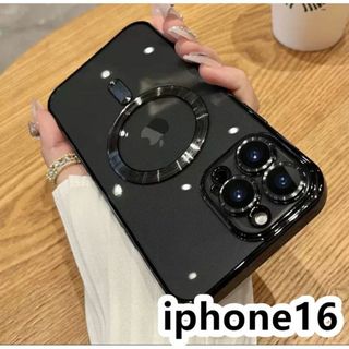 iphone16ケース TPU 無線 磁気 ワイヤレス充電 ブラック3(その他)