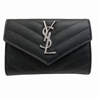 イヴサンローラン(Yves Saint Laurent)のイヴ・サンローラン カサンドラ スモール エンベロープウォレット 414404 2つ折り財布 レディース 小物 送料無料 【中古】【あす楽】(財布)