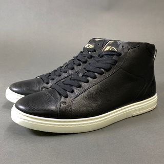 ジミーチュウ(JIMMY CHOO)の2g29 JIMMY CHOO ジミーチュウ JCロゴ ハイカット レザースニーカー 42 ブラック Leather シューズ 紳士靴k02i(スニーカー)