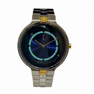 サンローラン(SAINT LAURENT)のサンローラン 9620-H13847Y クォーツ ネイビー×ブラック文字盤 時計 腕時計 メンズ 送料無料 【中古】【あす楽】(腕時計(アナログ))