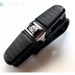マツダ　サンバイザー クリップ　サングラス ホルダー フック　エンブレム(車内アクセサリ)