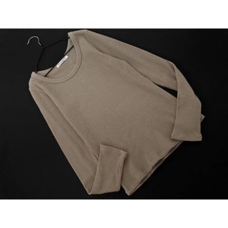 ユナイテッドアローズ(UNITED ARROWS)のBEAUTY & YOUTH ビューティ&ユース ユナイテッドアローズ リブ カットソー グレージュ ■◇ レディース(カットソー(長袖/七分))