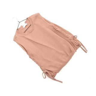 ユナイテッドアローズ(UNITED ARROWS)のBEAUTY & YOUTH ビューティ&ユース ユナイテッドアローズ サイドレースアップ サマー ニット セーター 茶 ■◆ レディース(ニット/セーター)