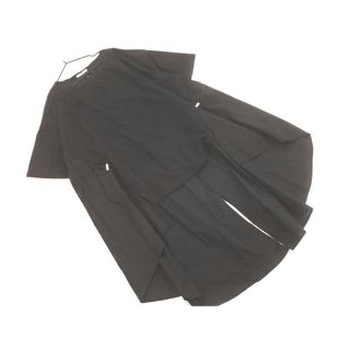 新品 OSMOSIS オズモーシス フィッシュテール ワイド幅 カットソー sizeONE/黒 ■◆ レディース