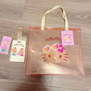 ハローキティ(ハローキティ)の日焼けキティ トートバッグ カードホルダー セリア ダイソー キャンドゥ(キャラクターグッズ)