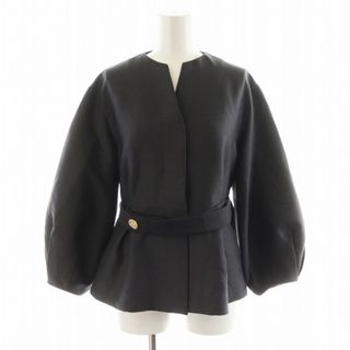 エブール クリアダブルクロス ベルテッドペプラムブラウス シャツ 36 グレー(シャツ/ブラウス(長袖/七分))