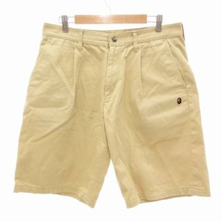 アベイシングエイプ(A BATHING APE)のアベイシングエイプ ハーフパンツ ショート ショーツ L ベージュ(ショートパンツ)