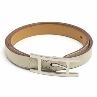 エルメス(HERMES)のエルメス HERMES アピ3 ブレスレット XS 2連 アイボリー×シルバー(ブレスレット/バングル)