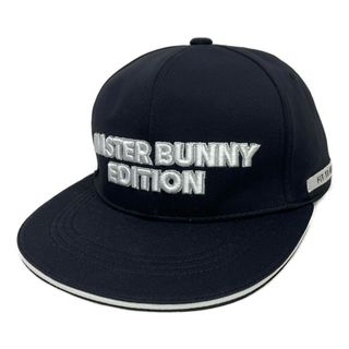 マスターバニーエディション(MASTER BUNNY EDITION)のcoco 中古 マスターバニーエディション MASTER BUNNY EDITION フラットキャップ  ブラック 黒 ロゴ刺しゅう(ウエア)