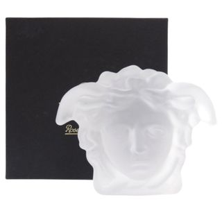 ヴェルサーチ(VERSACE)の未使用 ヴェルサーチ Medusa Lumiere ペーパーウェイト オブジェ ガラス 1305【中古】VERSACE(置物)