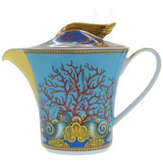 ヴェルサーチ(VERSACE)の未使用品 ヴェルサーチ Les Tresors de la Me Rosenthal ローゼンタール 食器 陶器 ブルー 1144 ティーポット【中古】VERSACE(食器)