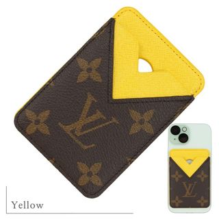 ルイヴィトン(LOUIS VUITTON)のルイヴィトン ポルトカルトマグネット モノグラム イエロー カードケース カード入れ パスケース 定期入れ マグセーフ MagSafe ギフト 小物 限定品 新品 7689(名刺入れ/定期入れ)