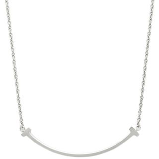 ティファニー(Tiffany & Co.)のティファニー Tiffany & Co ネックレス Tスマイル ペンダント スモール K18WG ホワイトゴールド Au750 Tiffany T smile 60011677【中古】(ネックレス)
