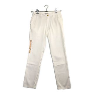 coco 中古 レザレクション Resurrection レディース パンツ S 白 ホワイト ロング ストレッチ 薄手(ウエア)