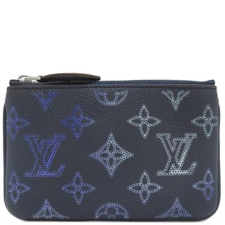 ルイヴィトン(LOUIS VUITTON)のルイヴィトン LOUIS VUITTON コインケース ポシェットクレ モノグラムマヒナ ネイビー シルバー金具 紺 グラデーション M81180【中古】(コインケース)