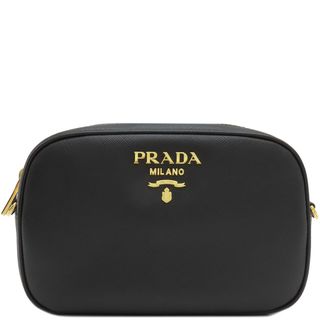 プラダ(PRADA)のプラダ PRADA 2WAYバッグ メタルロゴ 2way ショルダーバッグ サフィアーノレザー NERO ゴールド金具 黒 SAFFIAANO LUX ショルダー ボディバッグ 1BL007 【保存袋】【中古】(その他)