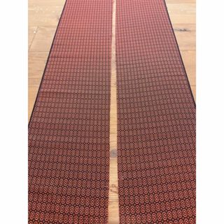★和布★古布　正絹　着物　ハギレ （こげ茶　亀甲柄）【r1194452521】