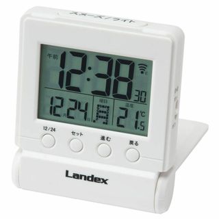 ランデックス(Landex) 目覚まし時計 タイムクリック 電波 デジタル 温度