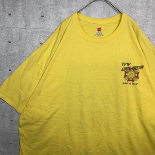 ヘインズ(Hanes)の1322 US古着　hanes ヘインズ　Tシャツ　イエロー　3XL(Tシャツ/カットソー(半袖/袖なし))