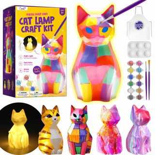 描ける 猫ランプ お絵描きキット 工作キット 手作りキット 動物ランプ 間接照明