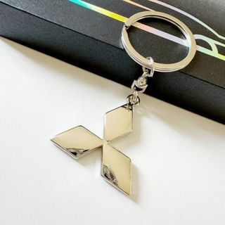 三菱(MITSUBISHI)キーホルダー おしゃれ 金属 3D1
