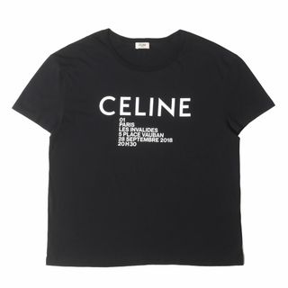 セリーヌ(CELINE)の【美品】CELINE セリーヌ Tシャツ ブラック 黒 サイズ:XL | ブランドロゴ クルーネック Tシャツ (X008375E) | トップス カットソー 半袖【メンズ】【中古】(Tシャツ/カットソー(半袖/袖なし))